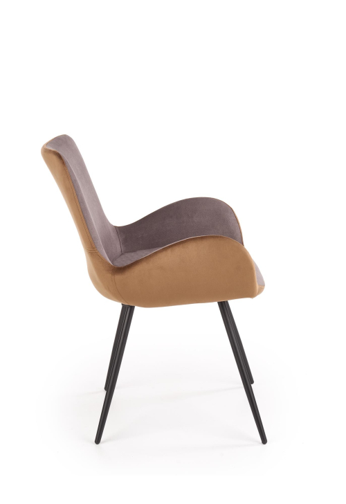 K392 krzesło w kolorze ciemnym popielatym- brązowym 