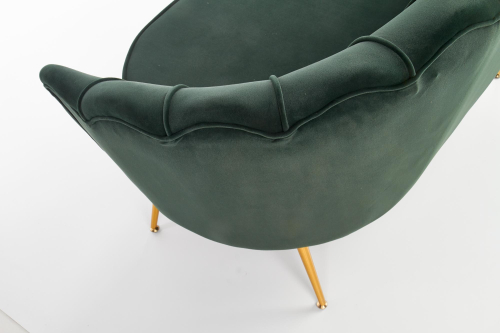 Sofa AMORINITO XL wypoczynkowa ciemny zielony / złoty
