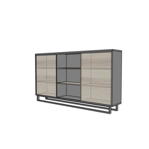 Szafa biurowa EVZ17 drzwi przesuwne - na płozie 240x43x132h