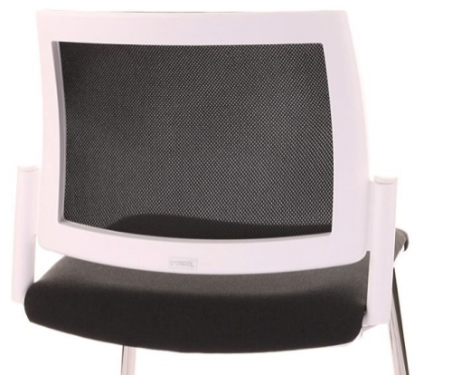 Krzesło konferencyjne Set White V Net Chrome