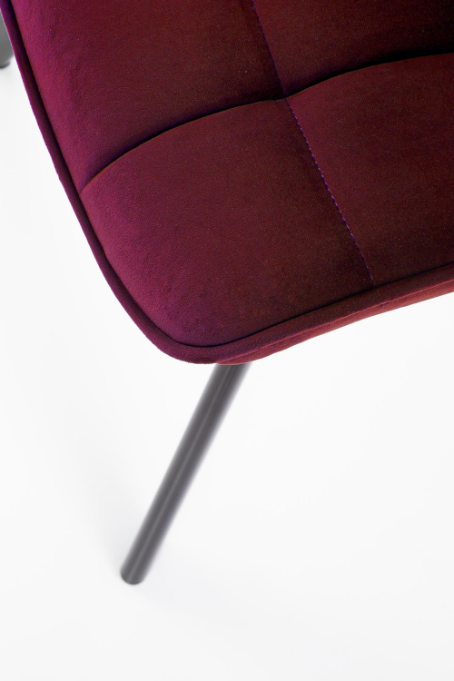K332 krzesło w kolorze bordowym/nogi czarne