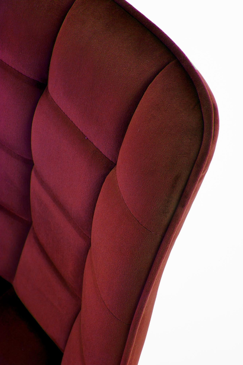 K332 krzesło w kolorze bordowym/nogi czarne