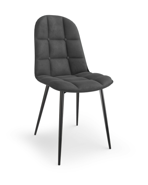 K417 krzesło popielaty velvet (1p=1szt)