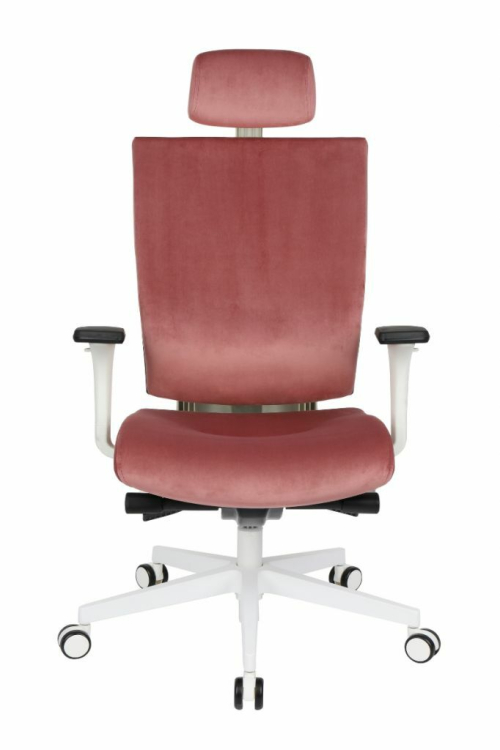 Fotel biurowy MAXPRO WT HD white/chrome