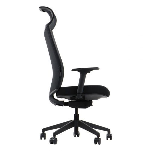 RYDER Fotel obrotowy czarny/mechanizm samoważący/ATEST