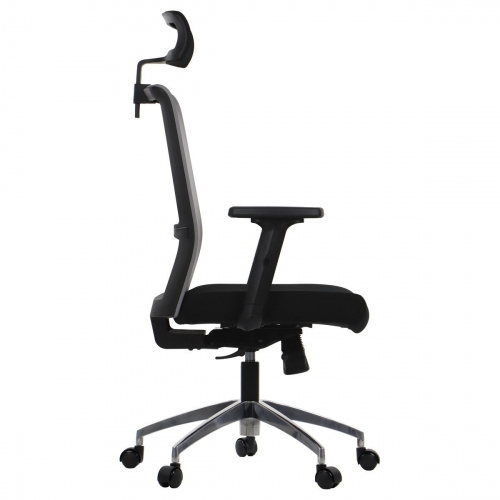 RIVERTON F/H-ALU  Fotel Biurowy czarny-szary