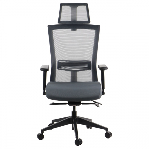 HOPE Fotel obrotowy  szary/mechanizm samoważący/ATEST wytrzymałości