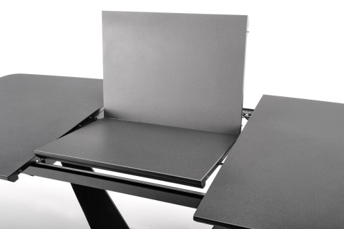 FANGOR stół rozkładany, kolor: blat - ciemny popiel, podstawa - czarny