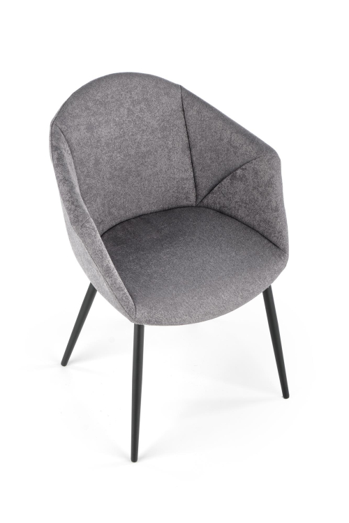K420 krzesło nogi - czarne, siedzisko - popiel