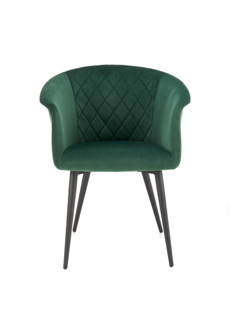 K421 krzesło nogi - czarne, siedzisko - ciemny zielony