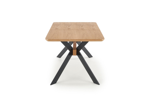 BACARDI stół rozkładany 160-220/90/76 cm,  dąb naturalny / czarny