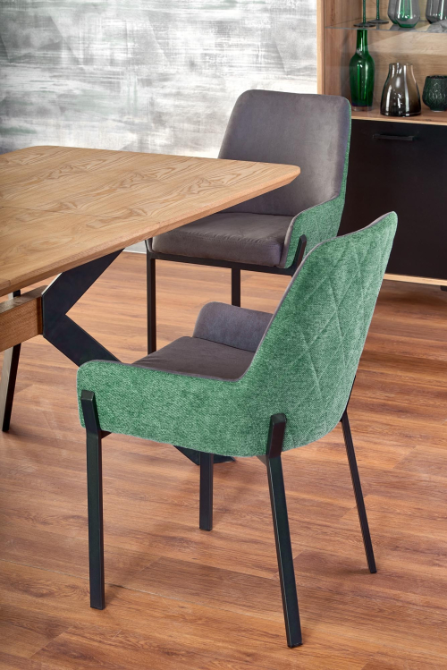 BACARDI stół rozkładany 160-220/90/76 cm,  dąb naturalny / czarny