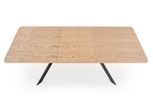 BACARDI stół rozkładany 160-220/90/76 cm,  dąb naturalny / czarny