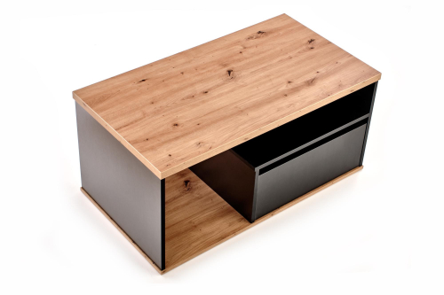 PANTERA ława z szufladą kolor dąb wotan/czarny