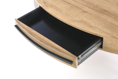 CAROLINA ława z szufladą dąb złoty/czarny