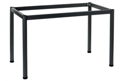 Stelaż metalowy do stołu i biurka 57/OC 76x76 cm, nogi okrągłe fi 5 cm - CZARNY