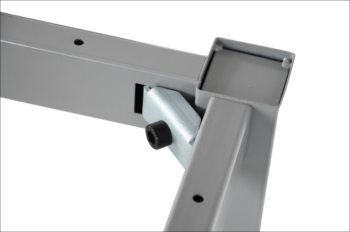 Stelaż metalowy regulowany do stołu, biurka A057KR/KA 116x66 cm, nogi kwadrat 5x5 - aluminium