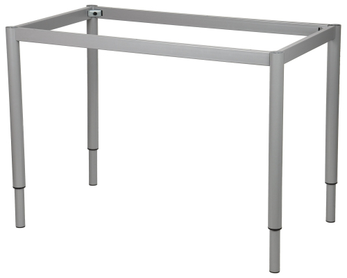 Stelaż metalowy regulowany do stołu, biurka 57OR/OA 116x66 cm, nogi okrągłe fi 5 cm - ALUMINIUM