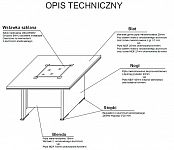 Stół konferencyjny LINUS L1212 - 120x120x75h