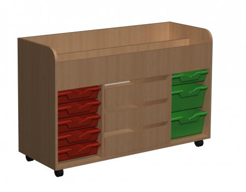 Regał przedszkolny Primo 98 na artykuły plastyczne bez nadstawki