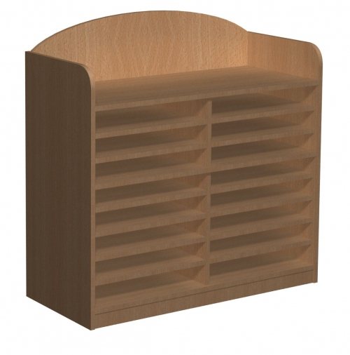 Regał przedszkolny Primo 168 z nadstawką na prace plastyczne