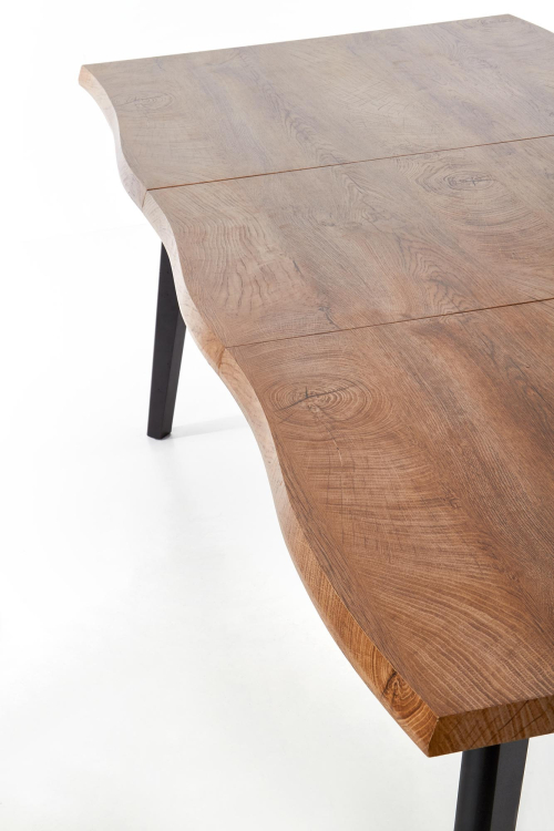 DICKSON stół rozkładany 150-210/90 cm, blat - naturalny, nogi - czarny