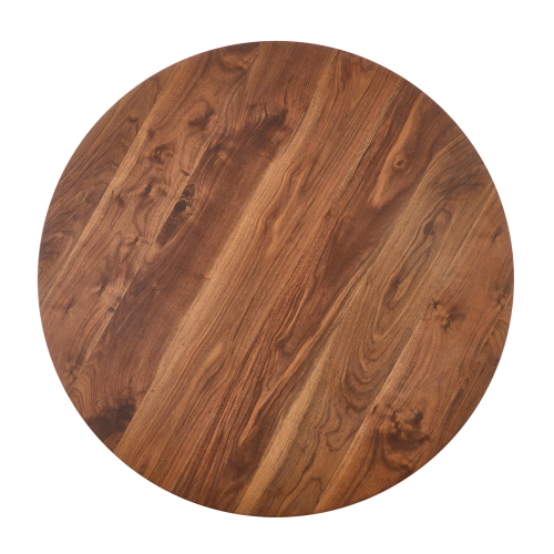 DOMENICO stół fi110/76/72 cm, blat - orzech, nogi - orzech / złoty