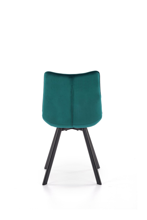 K332 krzesło nogi - czarne, siedzisko - turkusowy