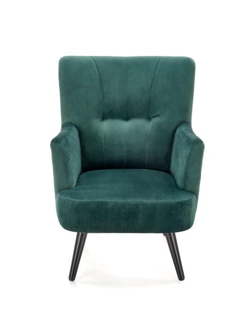 PAGONI fotel wypoczynkowy c. zielony / czarny (tkanina Bluvel #78)