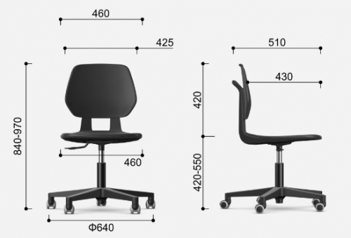 Krzesło obrotowe KARES PL/BP różne kolory