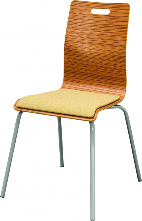 Krzesło LOTOS WOOD NS z nakładką tapicerowaną na siedzisku