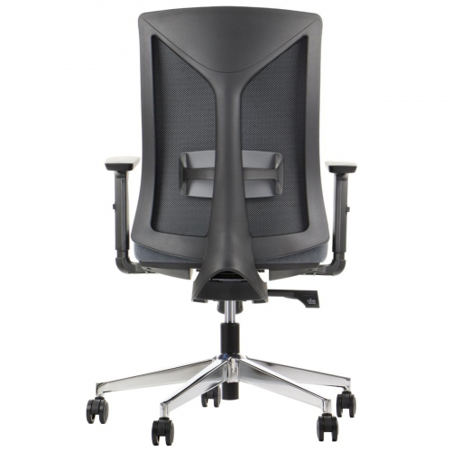 TONO Fotel obrotowy grafit podstawa chromowana