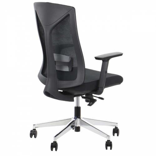 HAGER Fotel obrotowy czarny/podstawa chromowana