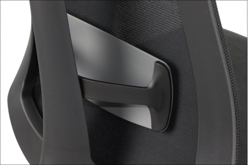 HAGER Fotel obrotowy czarny/podstawa chromowana