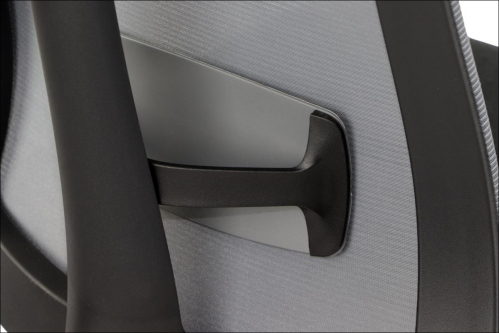 HAGER Fotel obrotowy czarno-szary podstawa chromowana