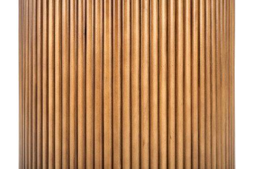 BRUNO stół okrągły fi 120/76 cm, biały marmur / orzechowy