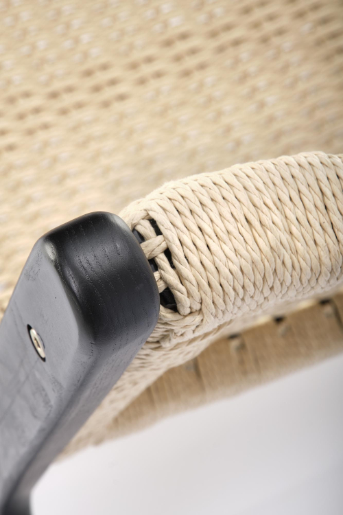 Fotel wypoczynkowy FODEN czarny / naturalny