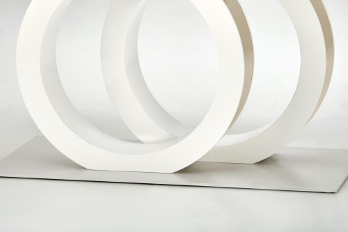 GALARDO stół rozkładany 160-200/90/76 cm,, biały / złoty