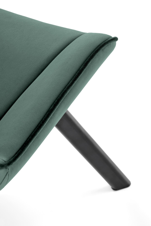 Krzesło z funkcją obrotu K520 krzesło nogi - czarne, siedzisko - ciemny zielony