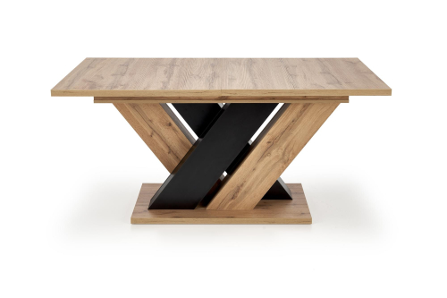 Stół rozkładany BRANDON 160-200/90 cm dąb wotan/czarny