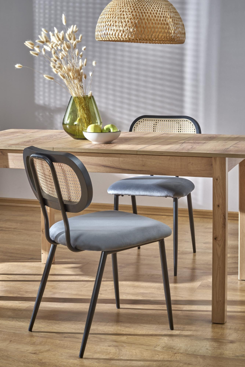 MAURYCY stół 118÷158/75/76 cm, kolor dąb craft