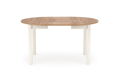 RINGO stół 102-142x102x76 cm, kolor blat dąb craft, nogi - biały