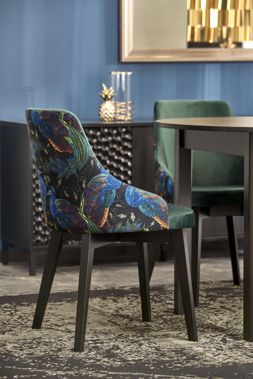 RINGO stół 102-142x102x76 cm kolor blat czarny, nogi - czarny