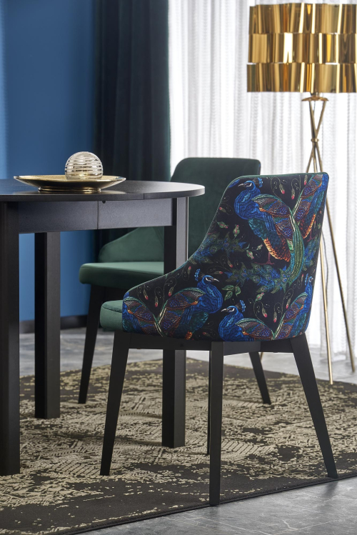 RINGO stół 102-142x102x76 cm kolor blat czarny, nogi - czarny