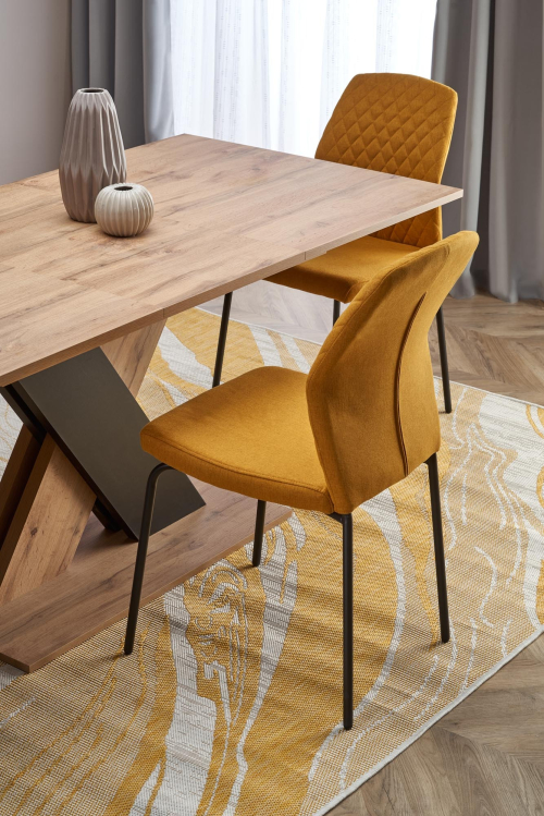 XARELTO stół rozkładany 130-175/85/76 cm, dąb wotan - czarny