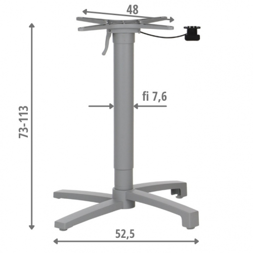 Podstawa do stolika SH-C06/A regulowana wysokość aluminium