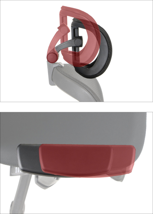 TREX Fotel biurowy obrotowy czarny podstawa aluminiowa