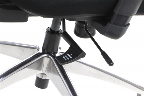 TREX Fotel biurowy obrotowy czarny podstawa aluminiowa