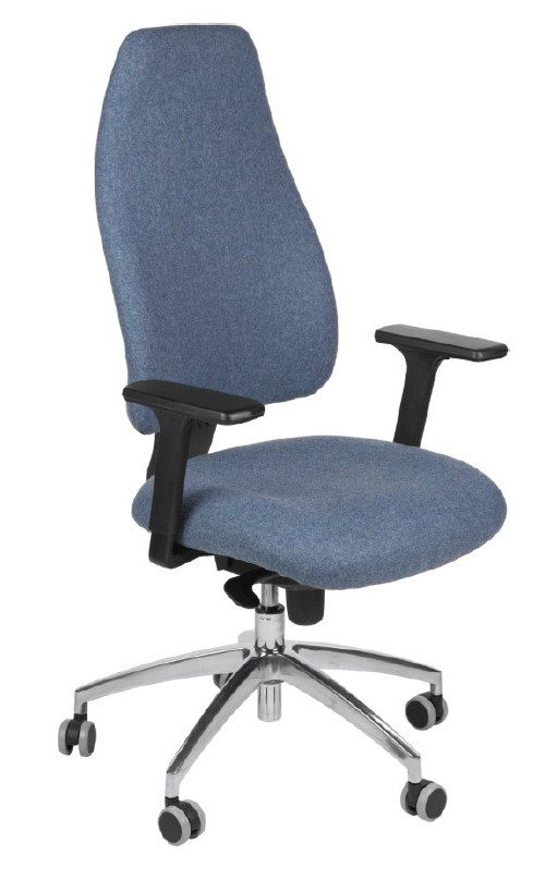 Fotel biurowy TUREIS AF-120-132 z atestem do pracy 24/7 i obciążeniem do 150 kg - wybór tapicerki