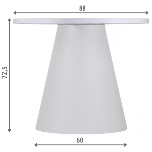 Podstawa stolika SH-6671-3/W wysokość 72,5 cm kolor biały